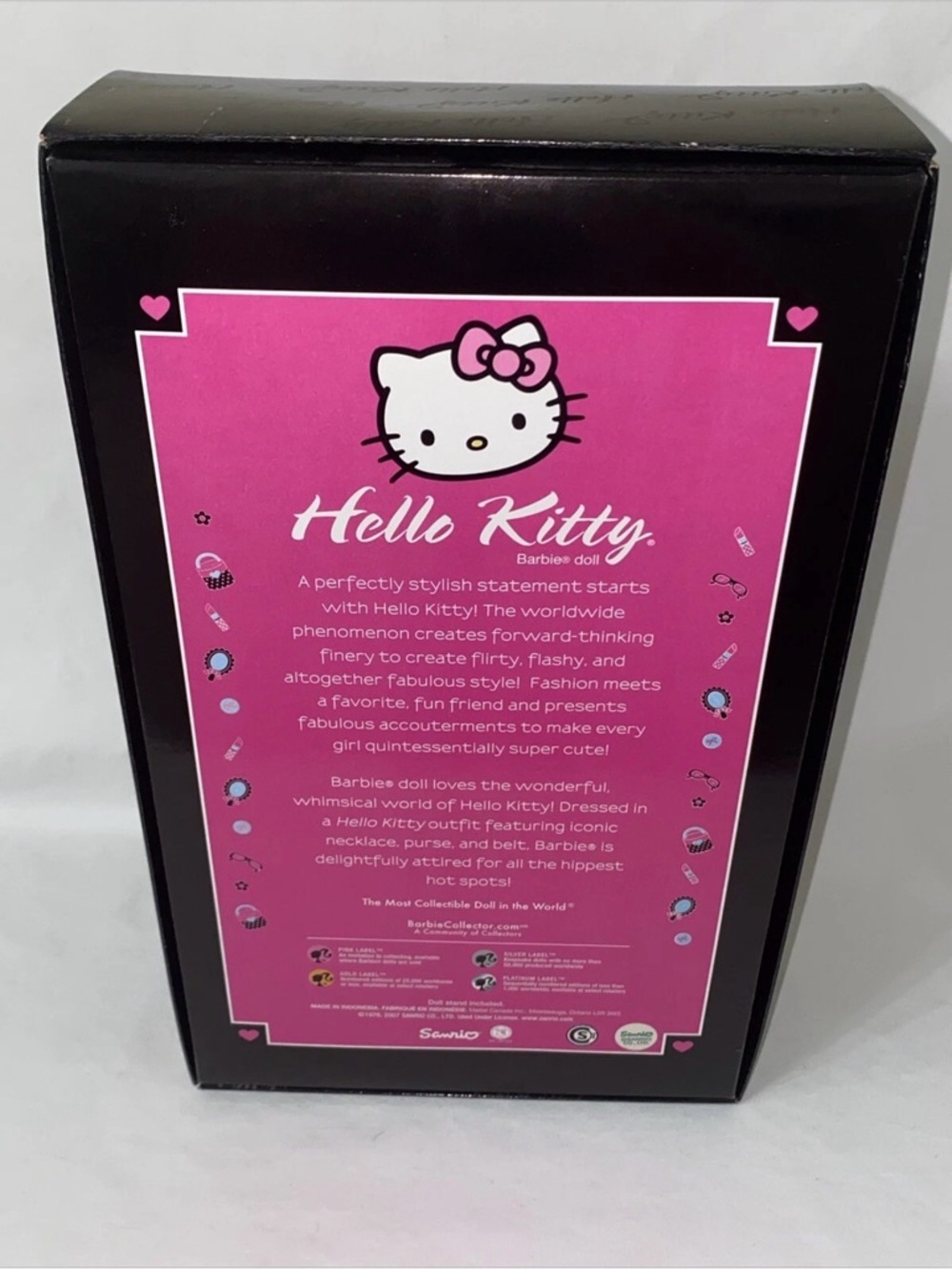 Mattel BARBIE HELLO KITTY DOLL Pop Culture Collection PINK LABEL L4687 NRFP - Picture 8 of 8